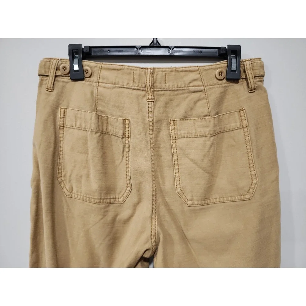 Madewell Cargo Pants Womens 27 Beige High Rise Pockets 100% Cotton Deep Pockets - Picture 10 of 14